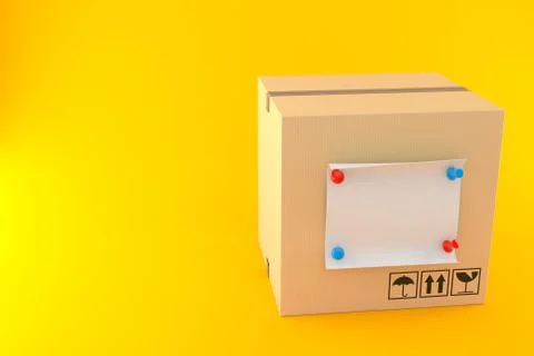 Package with blank note Stock Illustration