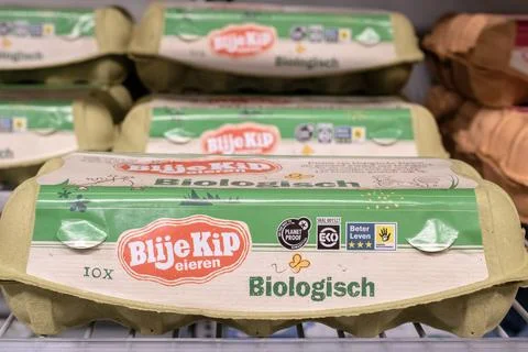 Package Blije Kip Eggs At Amsterdam The Netherlands 26-10-2025 Stock Photos