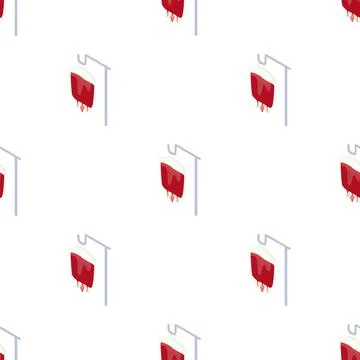 Package for blood transfusion pattern seamless vector Stock Illustration