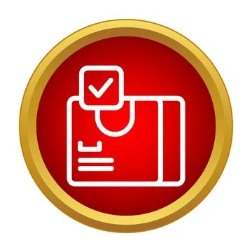 Package box with checkmark confirming order delivery Stock Illustration