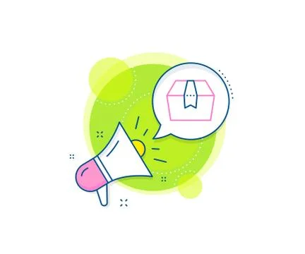Package box line icon. Delivery parcel sign. Cargo goods. Vector Stock Illustration