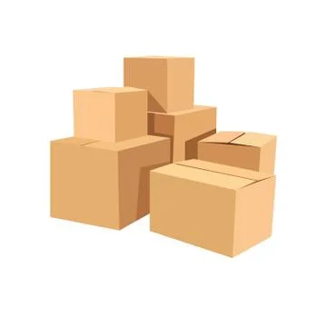 Package box set illustration Stock-Illustration