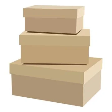 Package box set illustration Stock Illustration