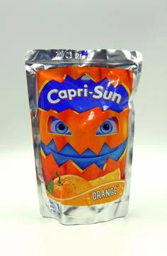 Package of Capri Sun - Orange Stock Photos