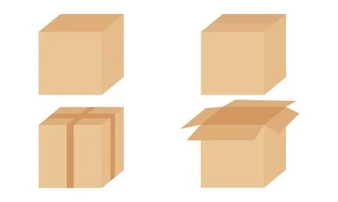 Package cardboard illustration2 Illustrazione stock