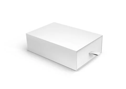 Package Cardboard Ribbon Pull And Slide Drawer Box Stock Illustration
