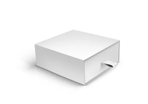 Package Cardboard Ribbon Pull And Slide Drawer Box Stock Illustration