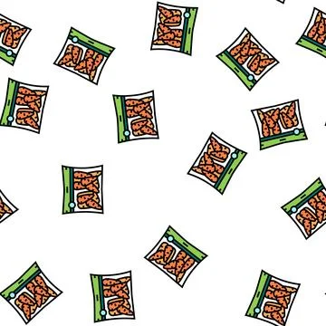 Package carrot vector seamless pattern Illustrazione stock