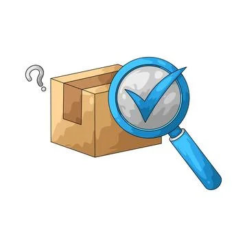 Package check illustration Stock Illustration