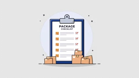 Package Checking Concept Animation Video - Transparent Stock Footage 281181182