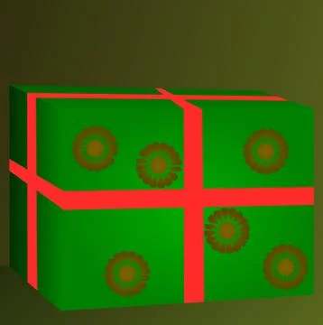 Package with chrysanthemum Stock Illustration