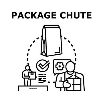 Package chute concept for logistics and parcel delivery Stock Illustration