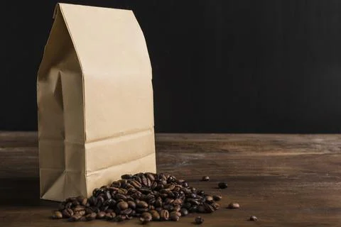 Package coffee beans Stock Photos