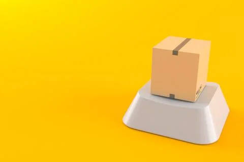 Package on computer key Stock Illustration