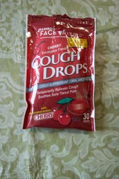 Package of cough drops Stock Photos