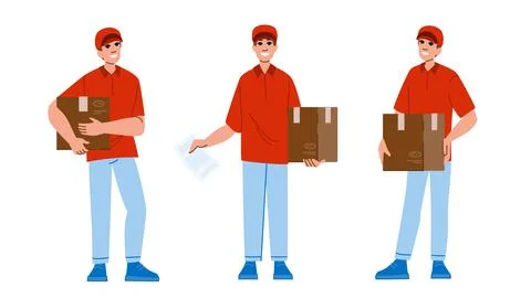 Package courier box vector 库存插图