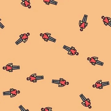 Package courier vector seamless pattern Stock Illustration