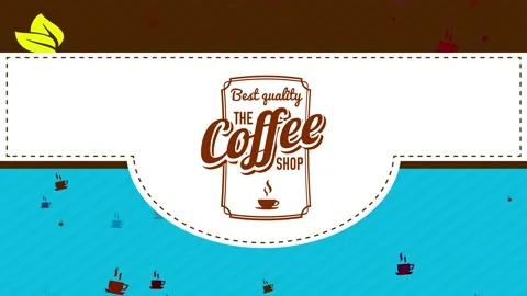 Package covering thinking for excellent quality moment coffee with classic badge Stock Footage 130927519