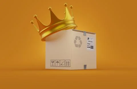 Package with crown Stock Illustration