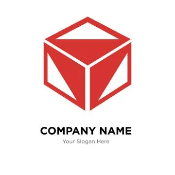 Package cube box for delivery company logo design template Stock-Illustration