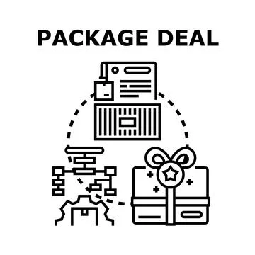 Package deal offering discount bundle product service イラスト素材