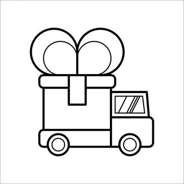 Package delivery car icon. take your package anywhere Stock Illustration