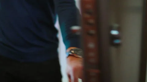 Package delivery to customer at home Stock Footage 62352064