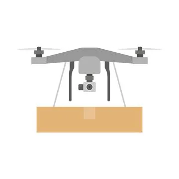 Package Delivery Drone Stock Illustration