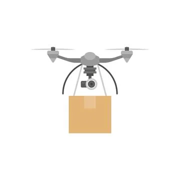 Package Delivery Drone Stock Illustration