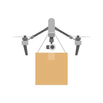 Package Delivery Drone Stock Illustration
