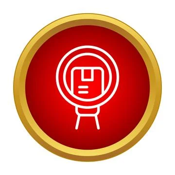 Package delivery icon representing weight and shipping Illustration