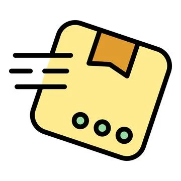 Package delivery icon vector flat Stock Illustration