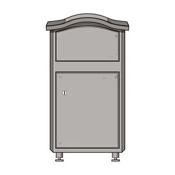 Package delivery lockbox providing secure mail service Illustration