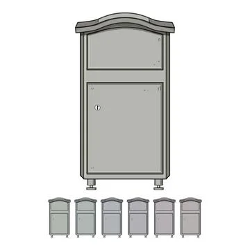 Package delivery lockbox providing secure mail service Stock Illustration