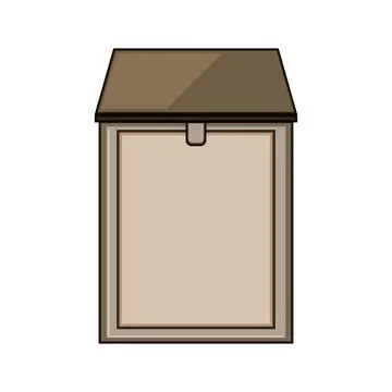 Package delivery lockbox for secure home parcel receiving Stock Illustration