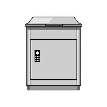 Package delivery locker providing secure urban mail storage Stock Illustration