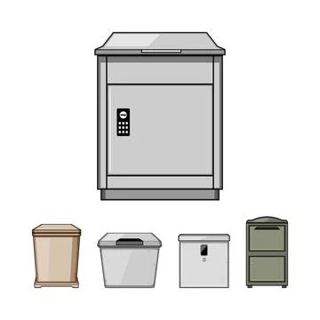 Package delivery receptacles and secure storage various designs Stock Illustration