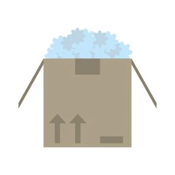 Package delivery service full Stock Illustration
