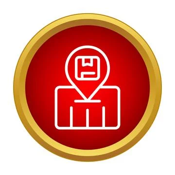 Package delivery shipping tracking location pin icon Stock Illustration