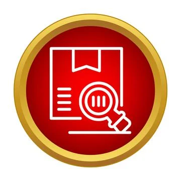 Package delivery tracking and logistics inspection icon Stock Illustration