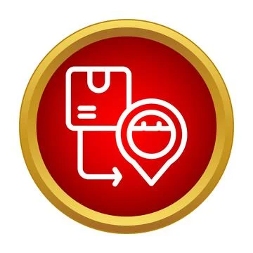 Package delivery tracking location pin icon Stock Illustration