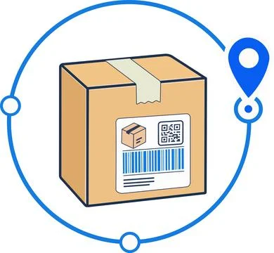 Package Delivery Tracking for Logistics Stock-Illustration