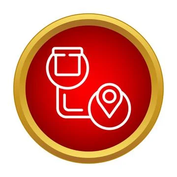 Package delivery tracking route logistics icon Stock Illustration