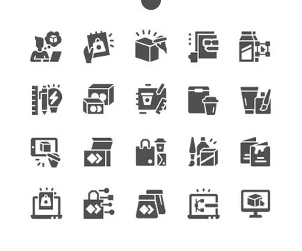 Package design. Creation of corporate identity. Designer. Mock ap. Stock Illustration