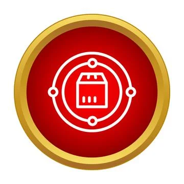 Package distribution network icon representing shipping logistics Illustrazione stock