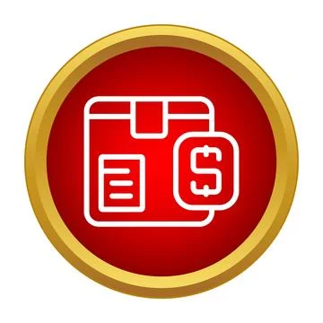 Package with dollar symbol icon vector illustration Stock Illustration
