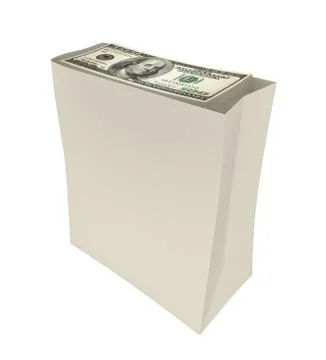 Package of dollars Stock Illustration