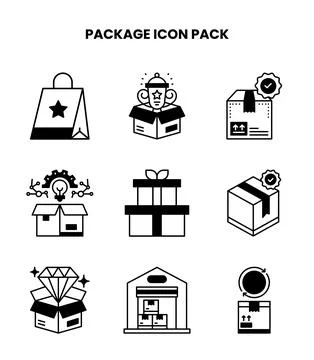 Package DuoTone Collection Icons Pack Illustration
