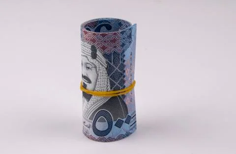 Package of five hundreds riyals Foto stock