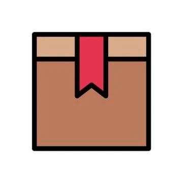Package flat color icon Stockillustratie